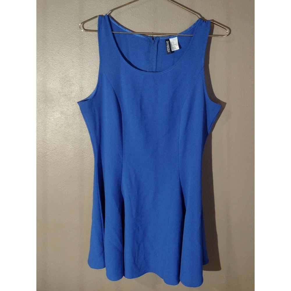 Divided By H&M Women Junior's 12 Fit & Flair Sleeveless  Dress Egyptian Blue